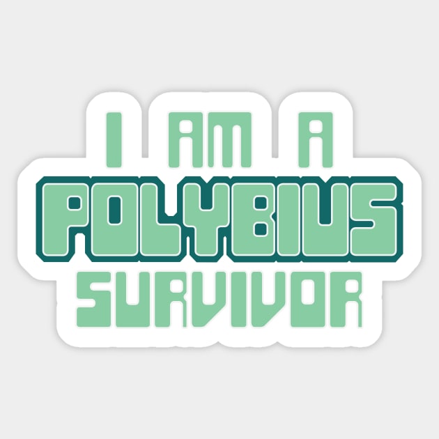 Polybius Survivor Sticker by Mansemat